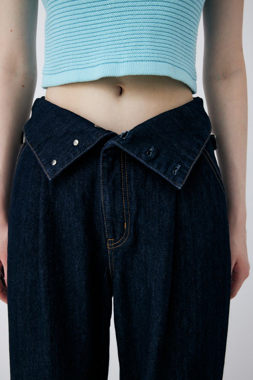 MOUSSY「CORSET DESIGN WIDE STRAIGHT」|デニム|