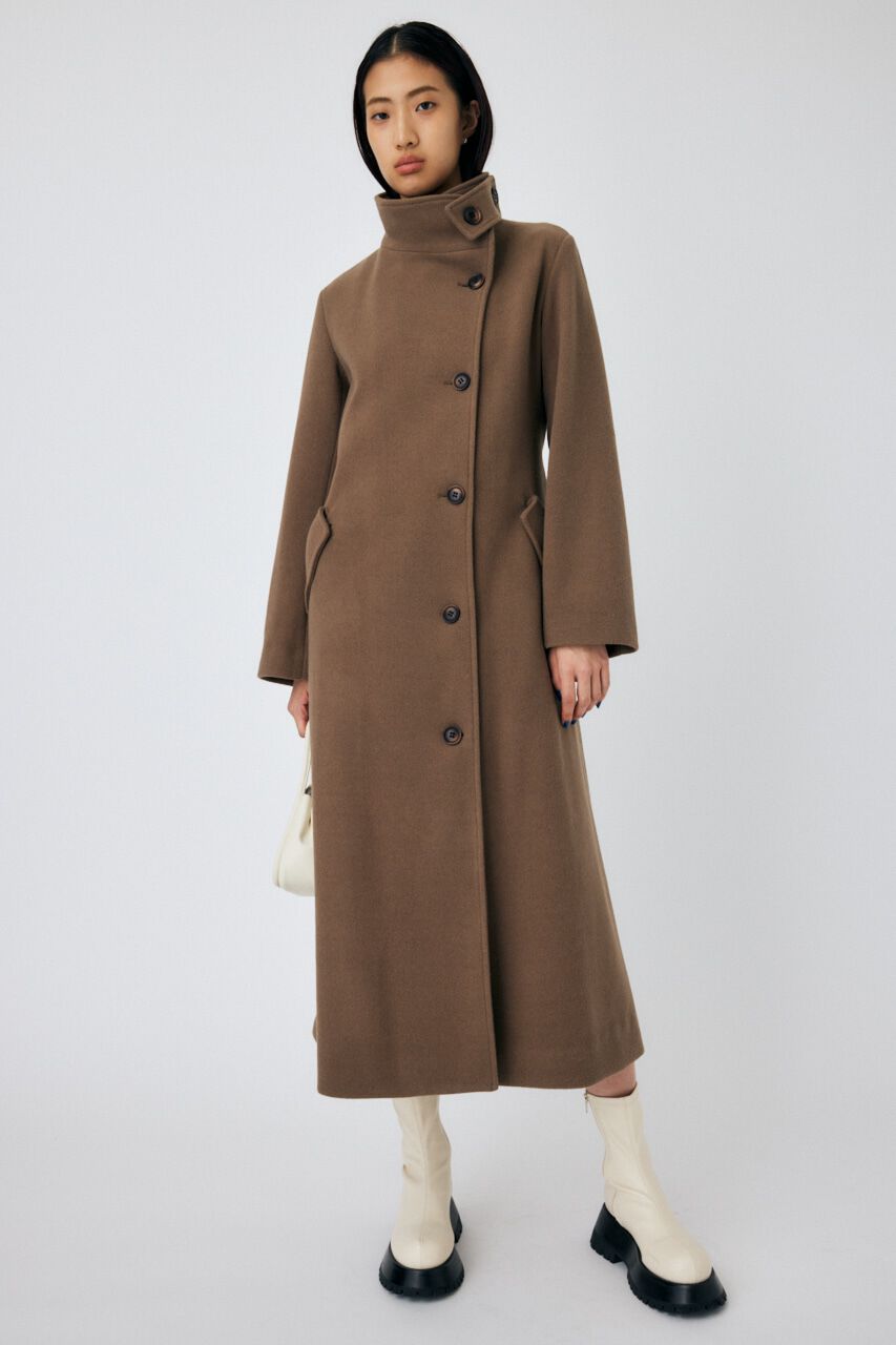 MOUSSY「STAND COLLAR ロングコート」|その他|BRN
