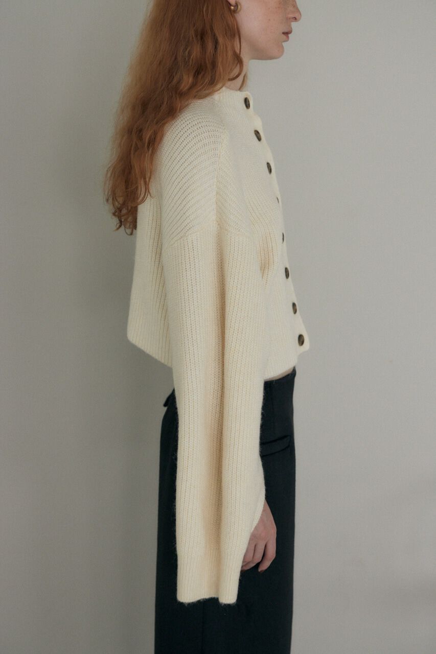 MOUSSY「バックボタンショートニット」|ニット・セーター|