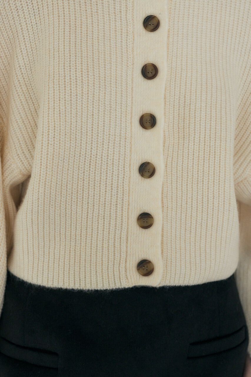 MOUSSY「バックボタンショートニット」|ニット・セーター|