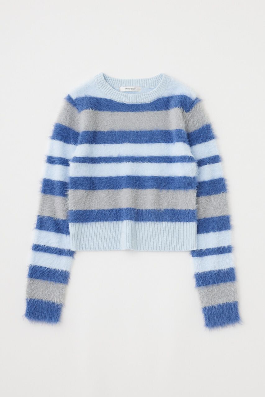 MOUSSY「CROPPED SHAGGY KNIT トップス」|ニット・セーター|