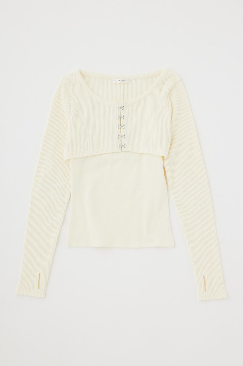 MOUSSY「HOOK & EYE BOLERO トップス」|Tシャツ・カットソー|