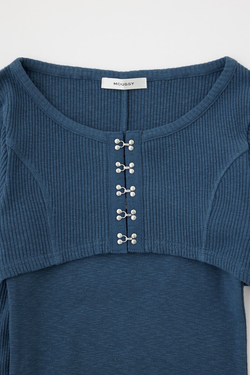 MOUSSY「HOOK & EYE BOLERO トップス」|Tシャツ・カットソー|