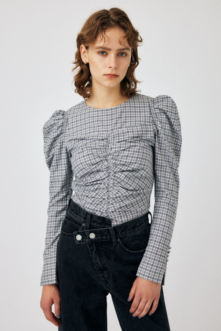 MOUSSY「PUFF SLEEVE GATHER ブラウス」|シャツ・ブラウス|