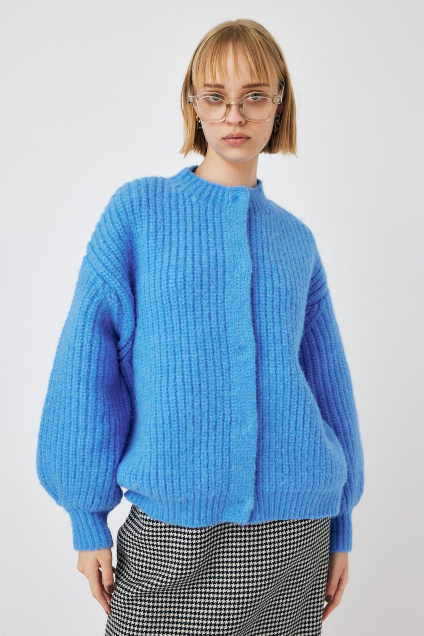 MOUSSY「TUCK SLEEVE KNIT カーディガン」|カーディガン|