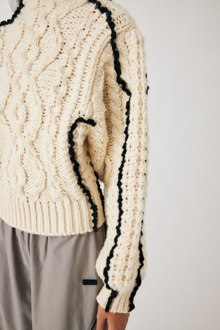 MOUSSY「STITCH CABLE ニット」|ニット・セーター|