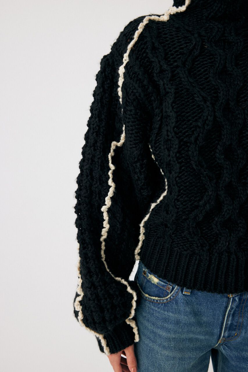 MOUSSY「STITCH CABLE ニット」|ニット・セーター|