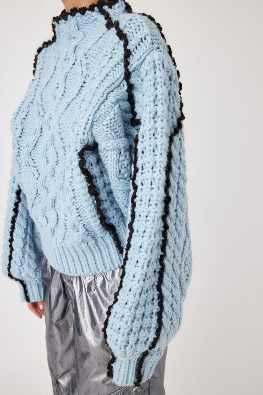 MOUSSY「STITCH CABLE ニット」|ニット・セーター|