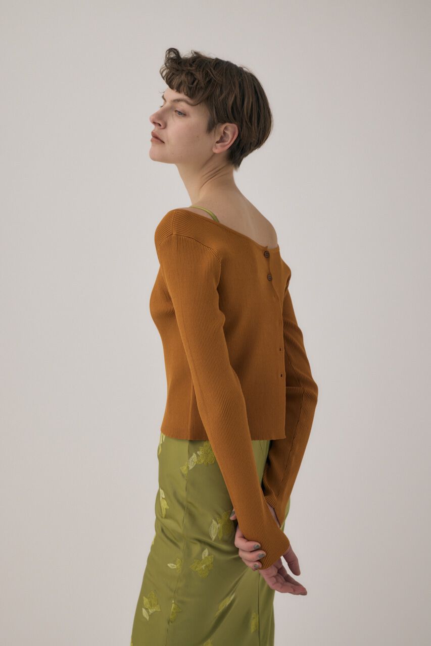 MOUSSY「ﾘｻｲｸﾙﾎﾟﾘｴｽﾃﾙ使用 経年劣化の少ないﾘﾌﾞﾆｯﾄ ｼﾝﾌﾟ  」|ニット・セーター|