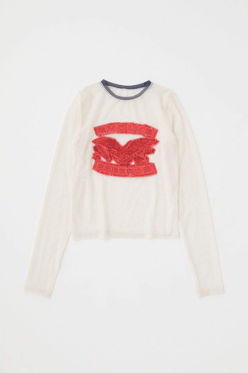 MOUSSY「PATCHED SHEER LS Tシャツ」|Tシャツ・カットソー|
