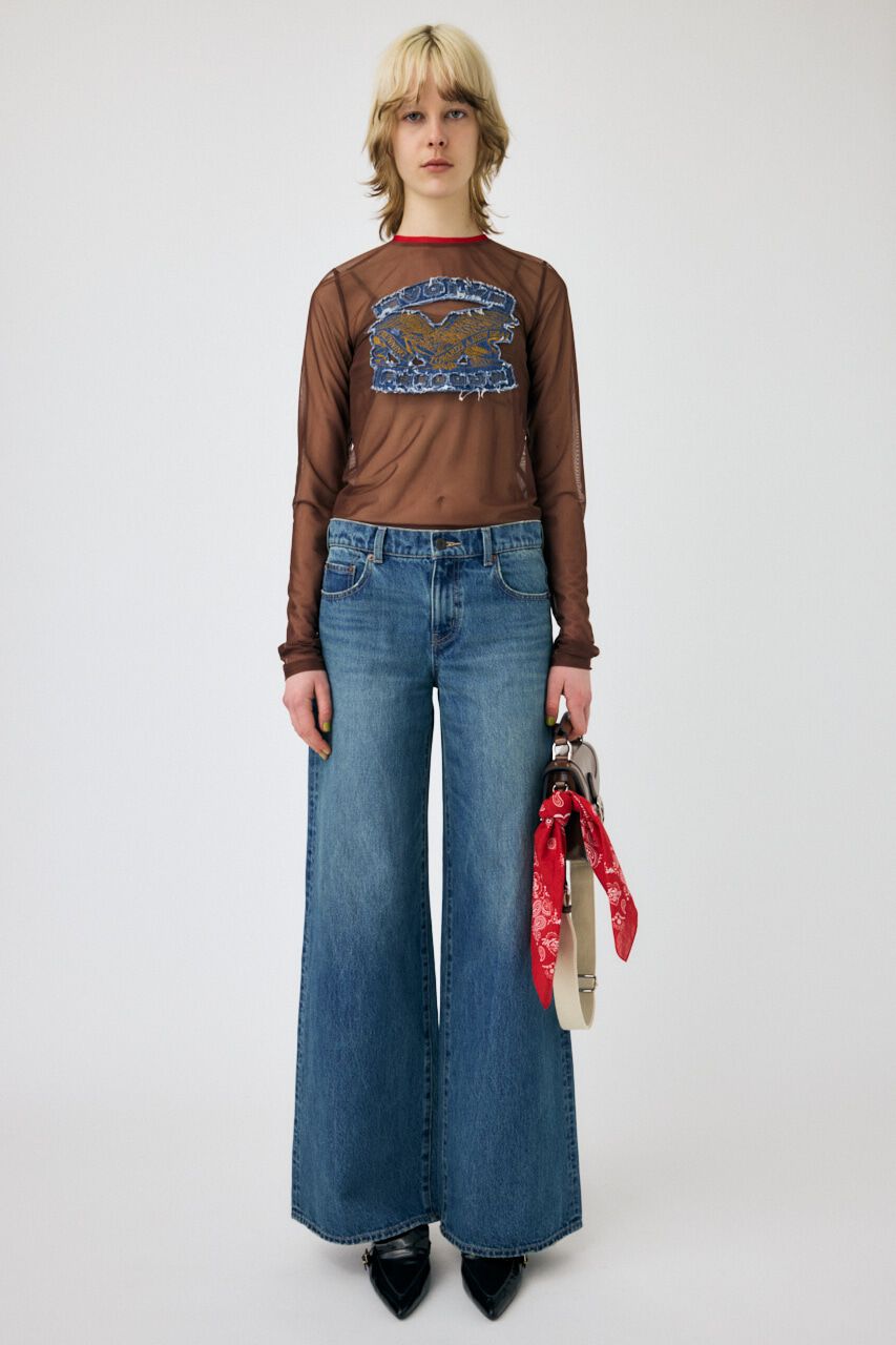 MOUSSY「PATCHED SHEER LS Tシャツ」|Tシャツ・カットソー|