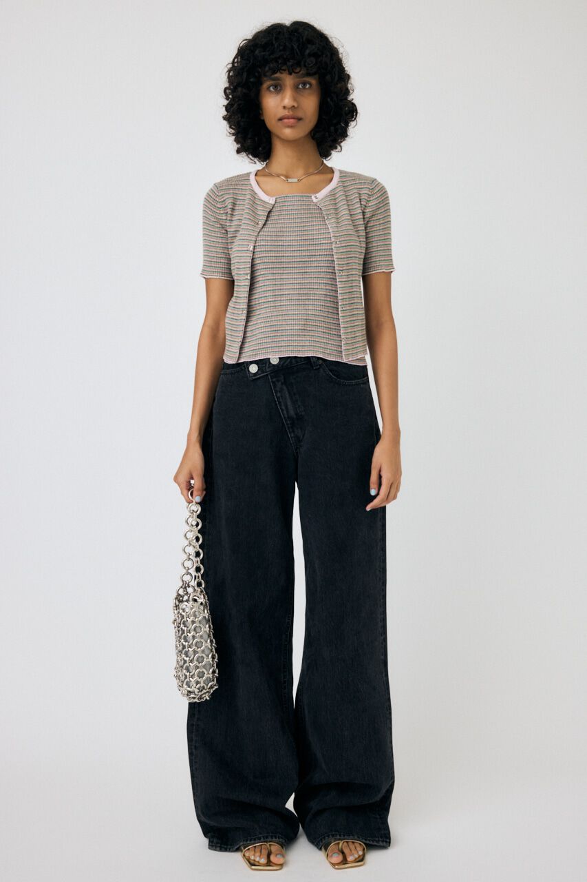 MOUSSY「THIN BORDER カーディガン」|カーディガン|