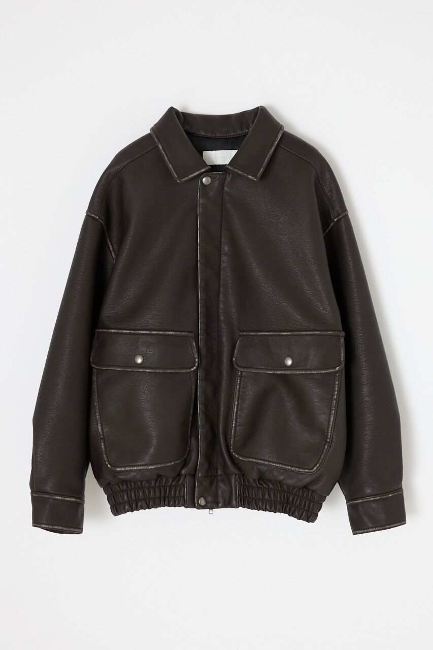 MOUSSY「F/LEATHER A-2 フライトジャケット」|その他|