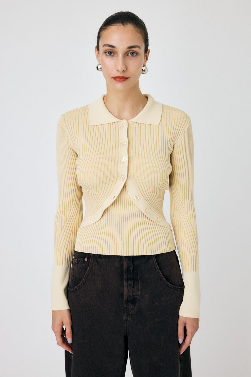 MOUSSY「RIB KNIT カーディガン&キャミ」|ニット・セーター|