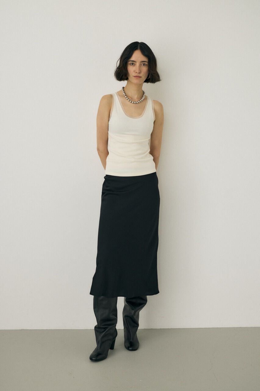 MOUSSY「2WAYﾀﾝｸﾄｯﾌﾟ ｵｰｶﾞﾆｯｸｺｯﾄﾝ&times;ﾘｻｲｸﾙﾎﾟﾘｴｽﾃﾙﾁ」|タンクトップ|