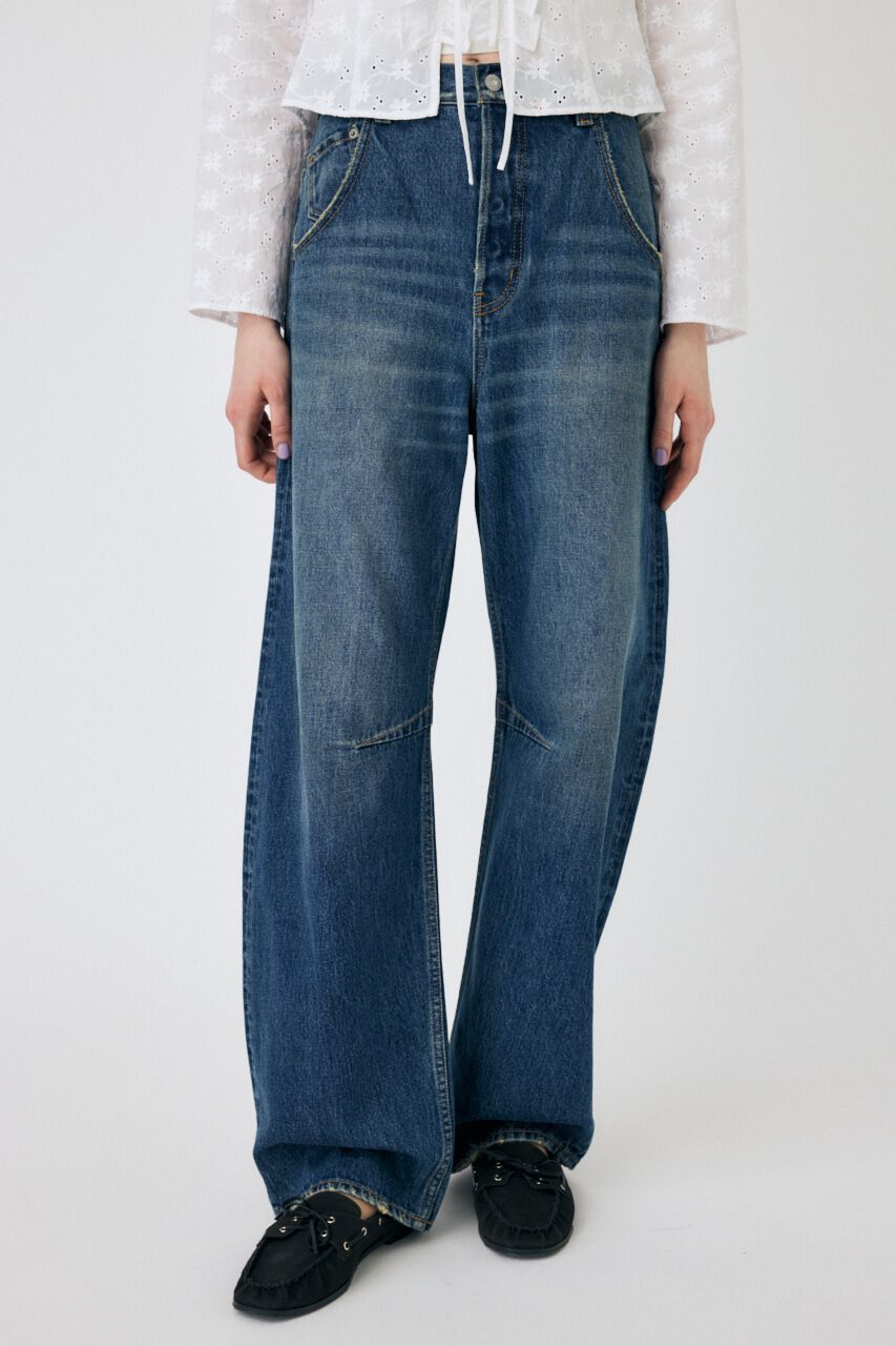 MOUSSY「DROP WAIST CURVE ストレート」|デニム|