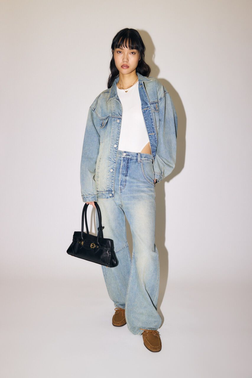 MOUSSY「DROP WAIST CURVE ストレート」|デニム|