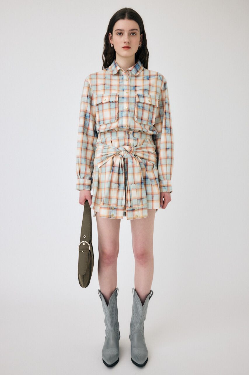 MOUSSY「BLEACH CHECK スカート」|スカート|