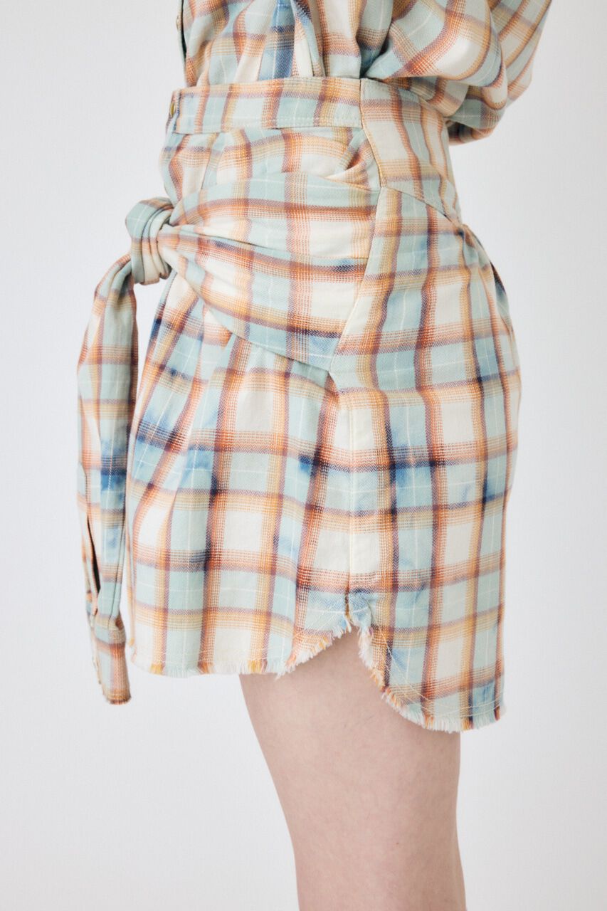 MOUSSY「BLEACH CHECK スカート」|スカート|