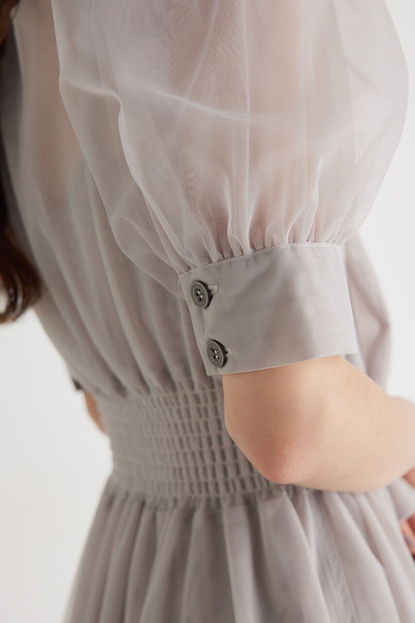 rienda「ネクタイチュールフレア OP」|ワンピース|