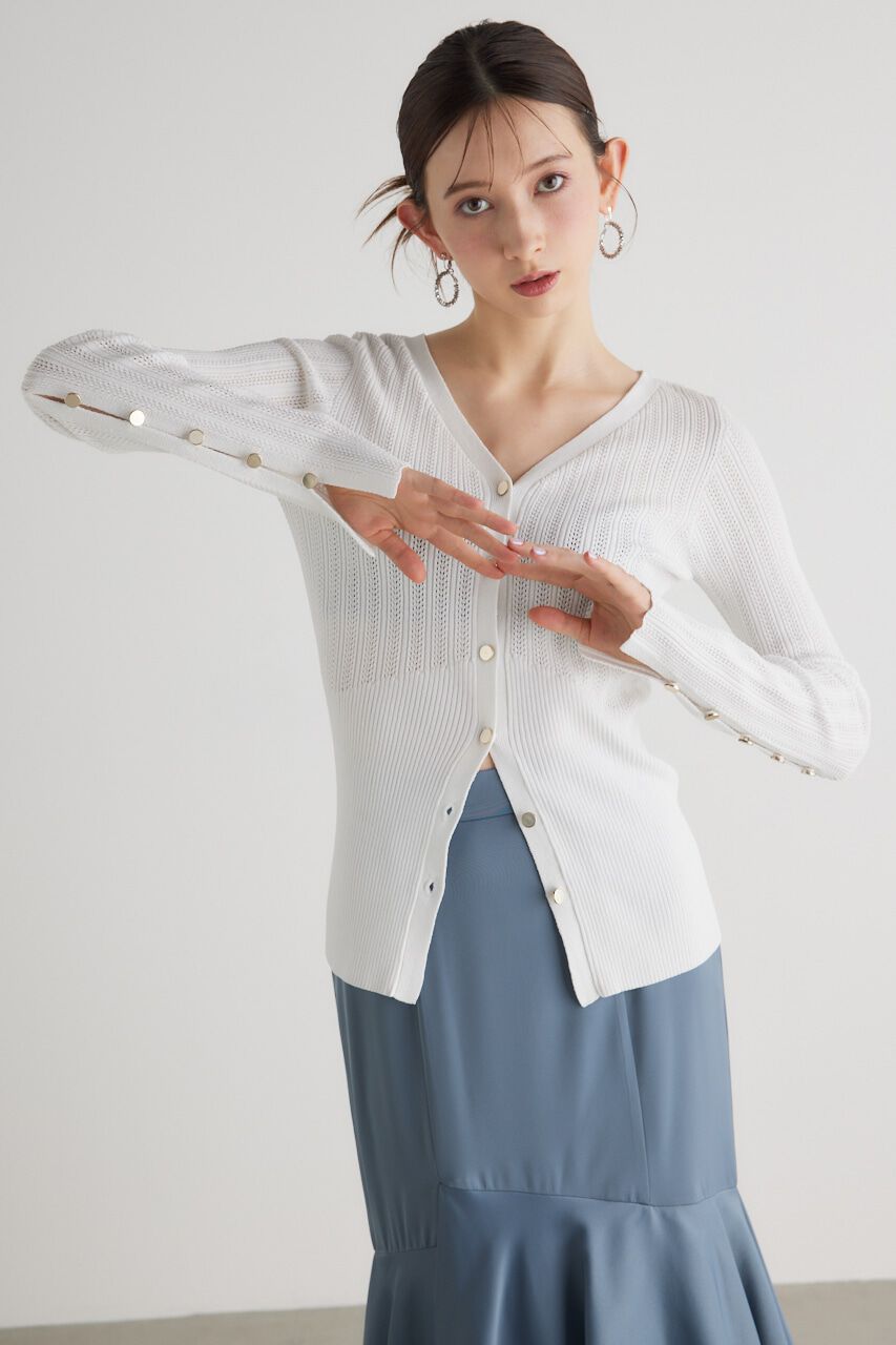 rienda「シアーストライプKnitTOP」|ニット・セーター|