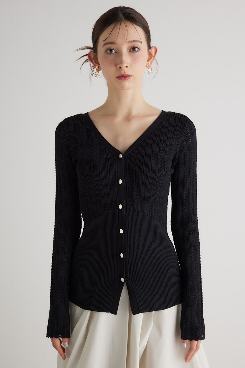 rienda「シアーストライプKnitTOP」|ニット・セーター|