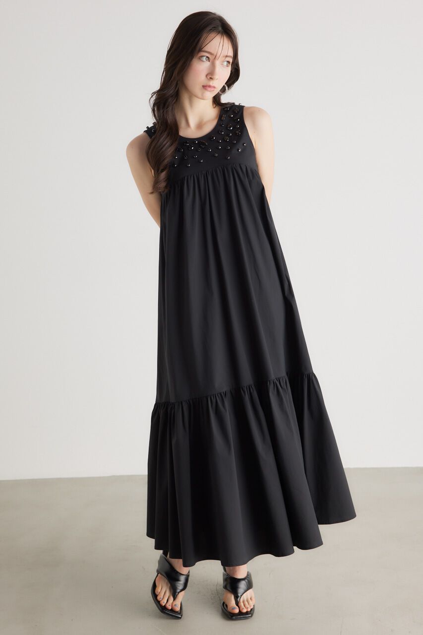 rienda「バストビジューフレアOP」|ワンピース|