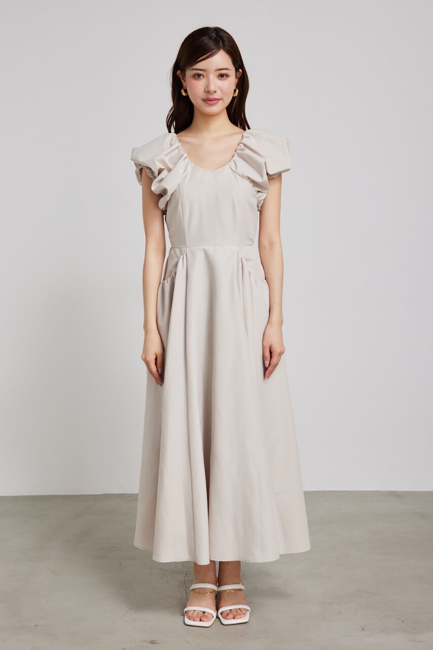 rienda「バルーンSLVデザインフレアOP」|ワンピース|