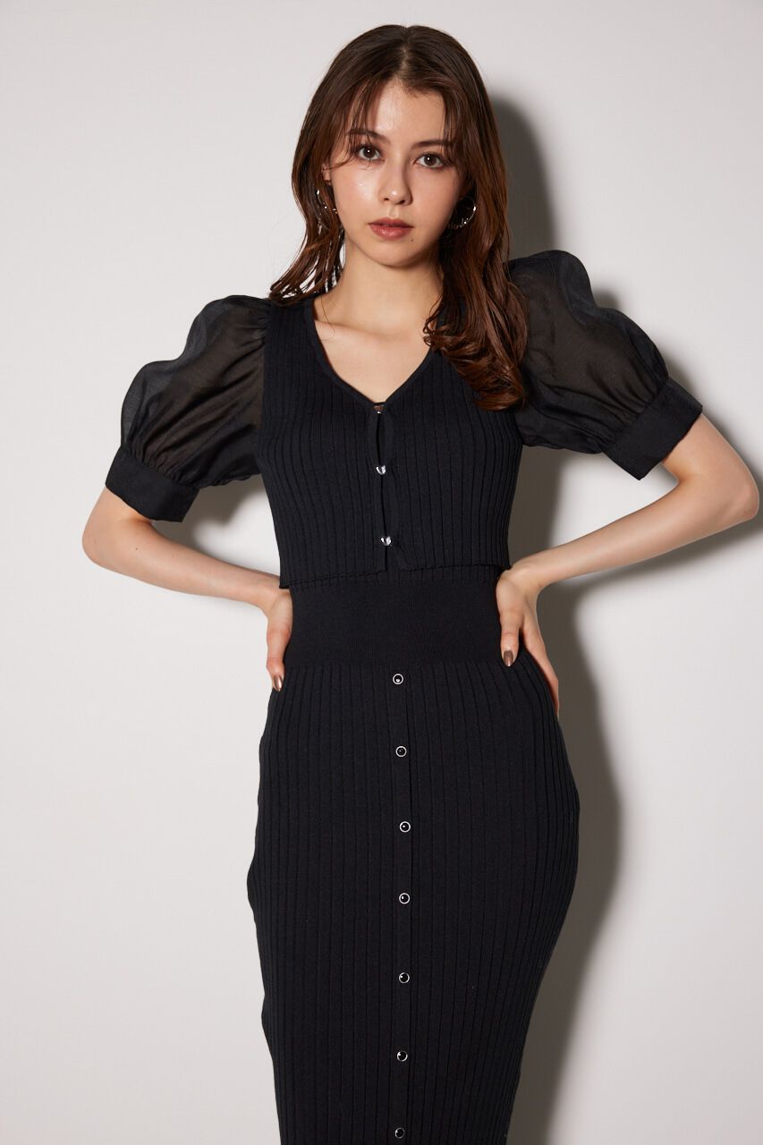 rienda「シアースリーヴコンビカーデセットワンピース」|ワンピース|