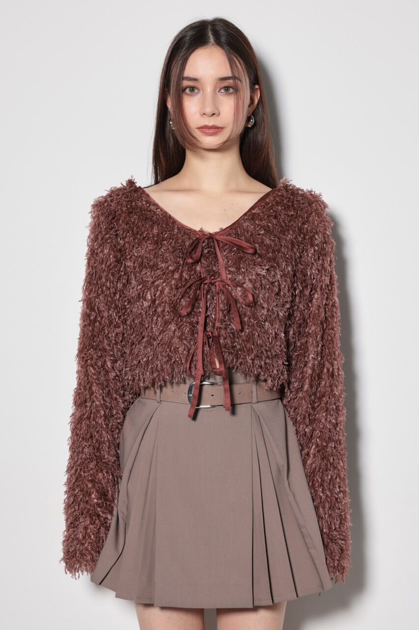 rienda「マルチWAYフェイクフェザーカーデ」|カーディガン|