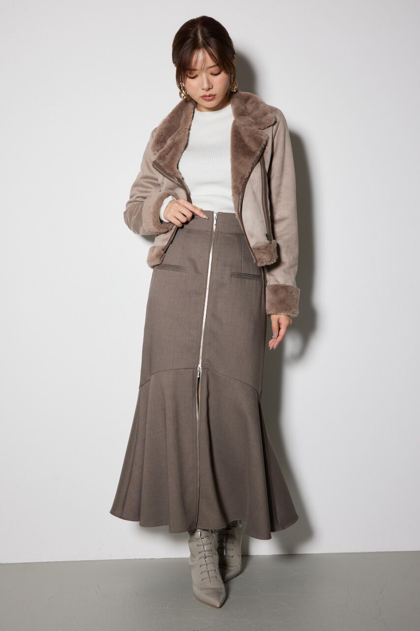 rienda「24フェイクスエードムートンライダースジャケット」|その他|