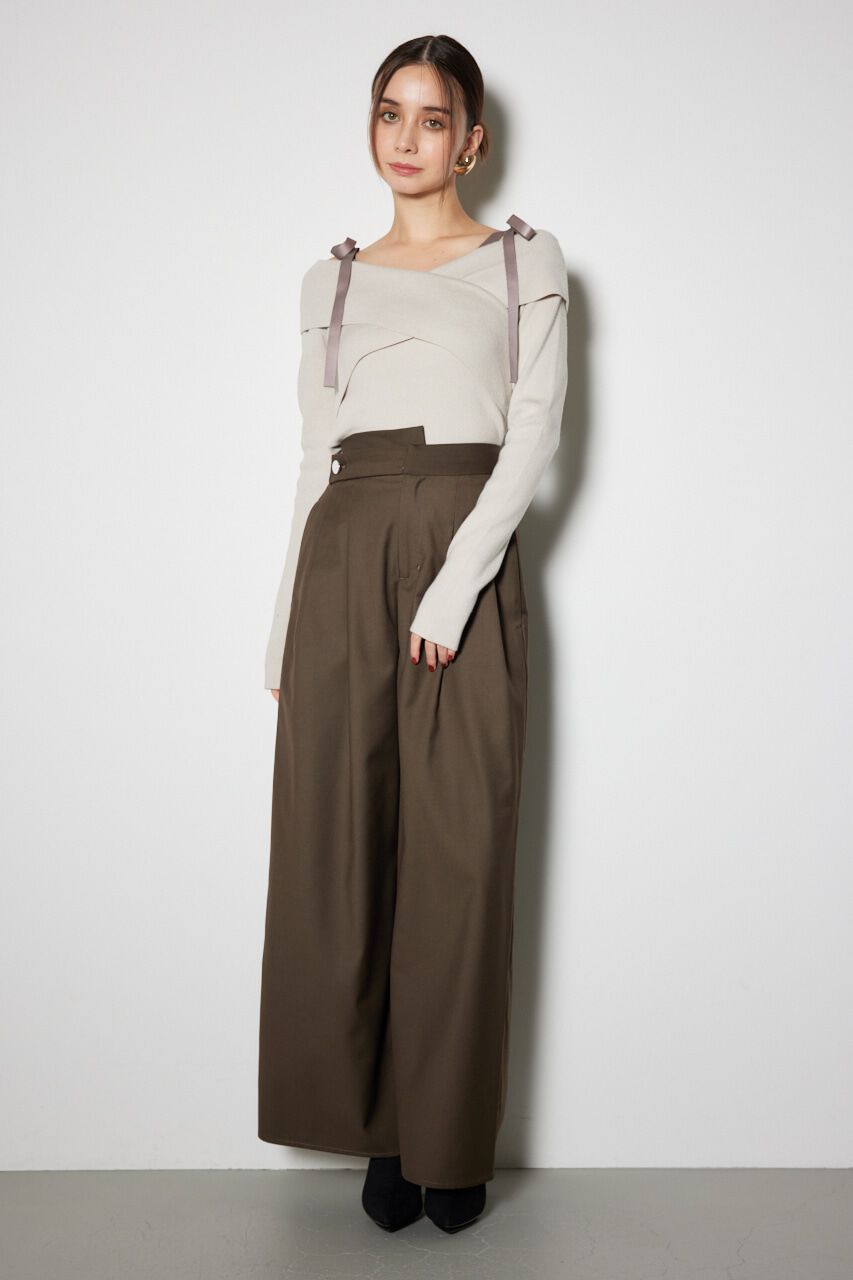 rienda「レイヤードベルトジャストウエストパンツ」|その他|KHA