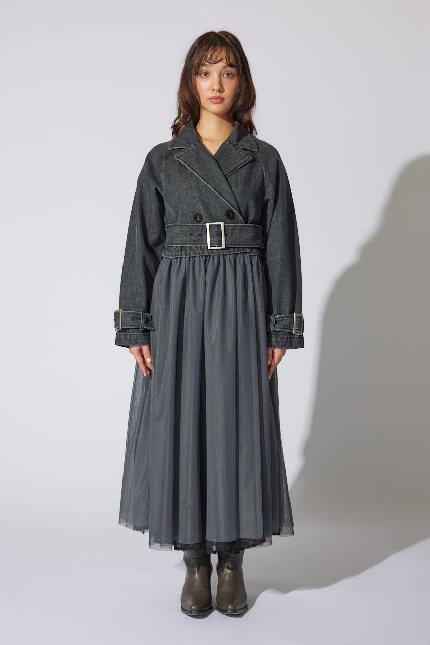 rienda「チュールコンビトレンチコート」|その他|