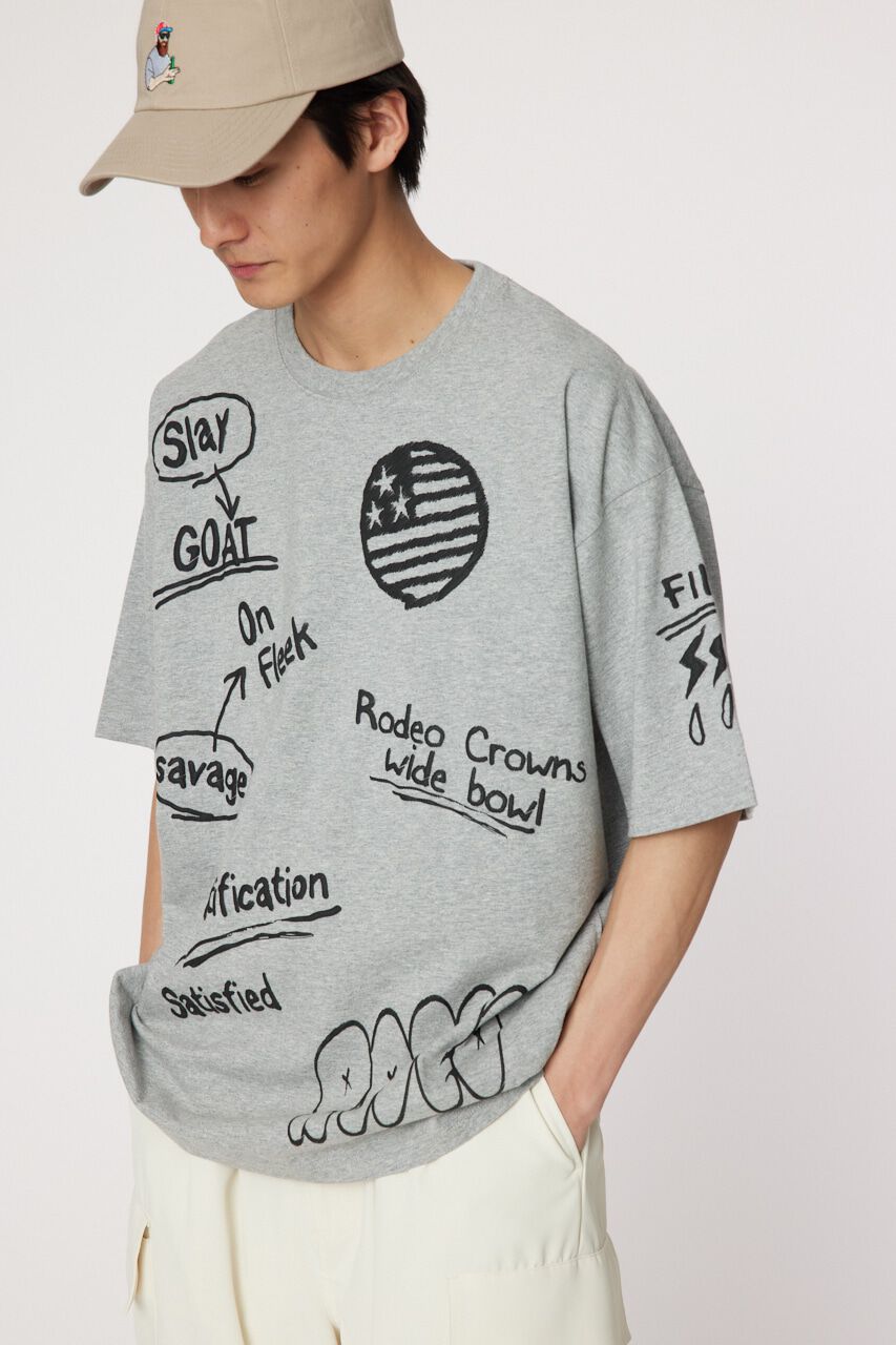 RODEO CROWNS「ラクガキハッポウ Tシャツ」|Tシャツ・カットソー|