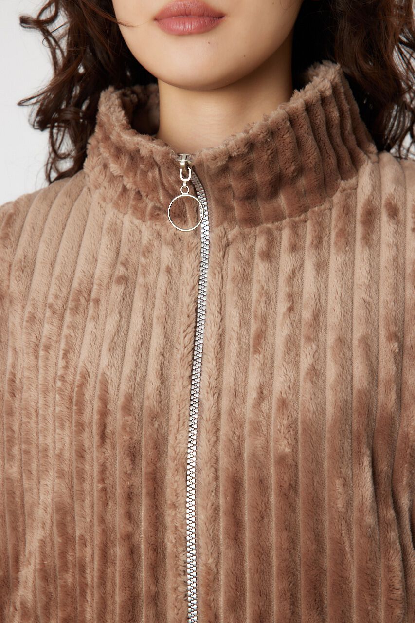 RODEO CROWNS「ハリヌキバックLOGOフェイクファージャケット」|ブルゾン・スタジャン|