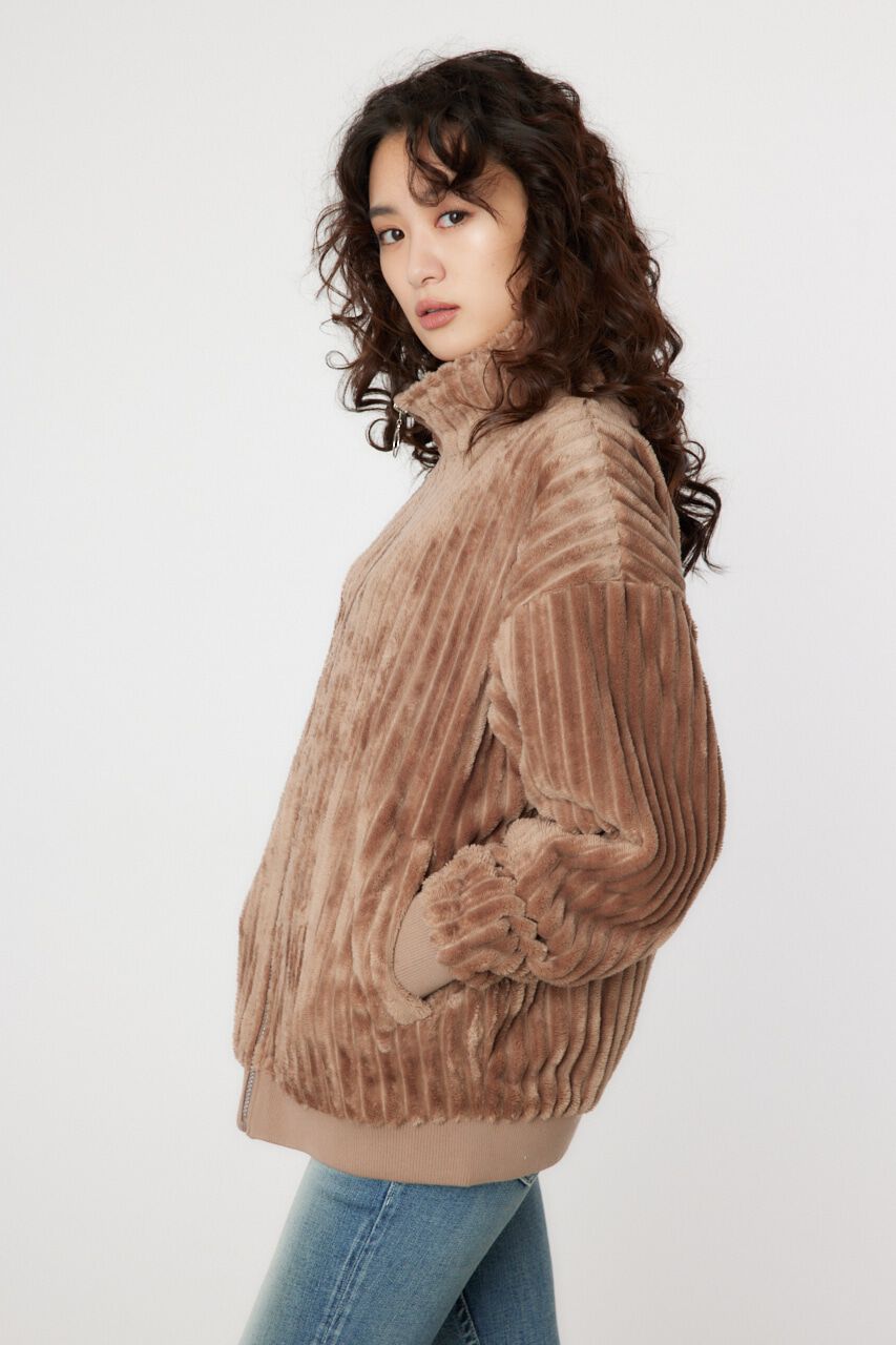 RODEO CROWNS「ハリヌキバックLOGOフェイクファージャケット」|ブルゾン・スタジャン|