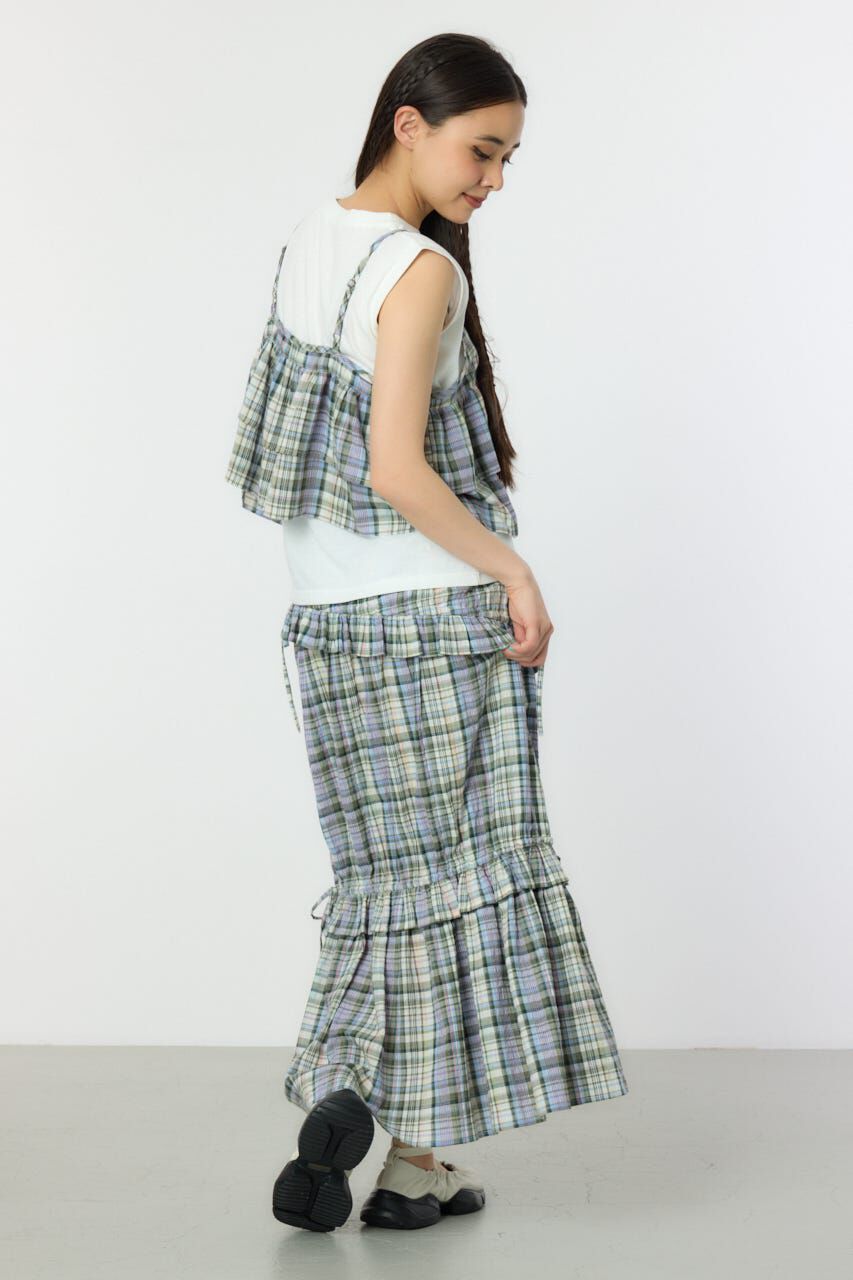 RODEO CROWNS「サマーチェックフリルティアードスカート」|スカート|