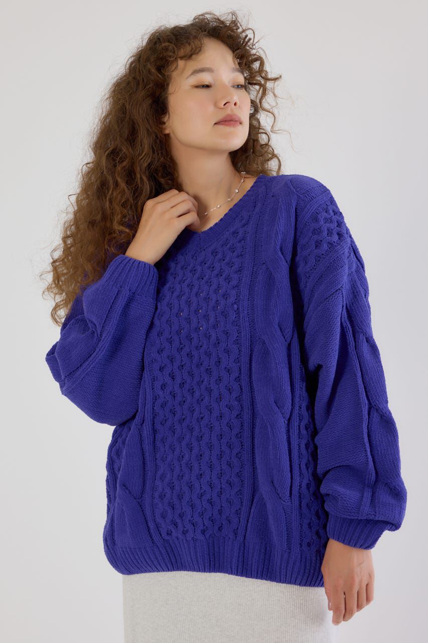 RODEO CROWNS「Vネックモールニットトップス」|ニット・セーター|PUR