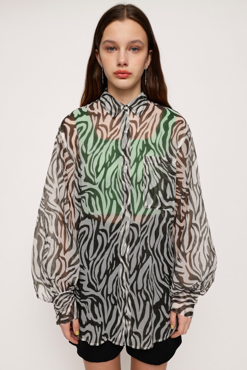 SLY「VOLUME SLEEVE SHEER シャツ」|シャツ・ブラウス|