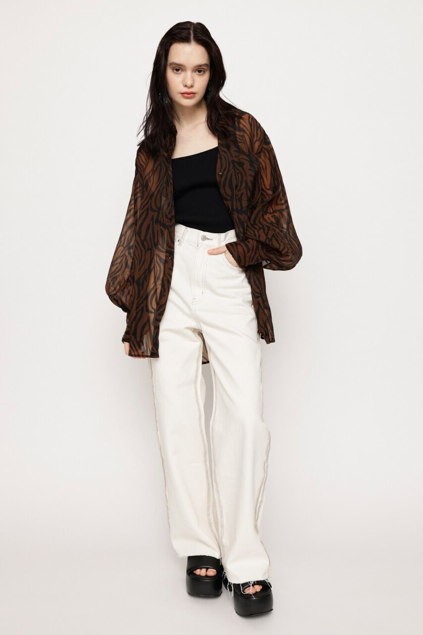 SLY「VOLUME SLEEVE SHEER シャツ」|シャツ・ブラウス|