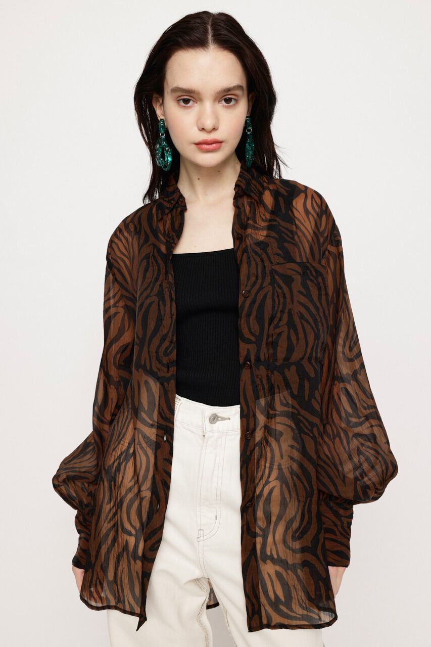 SLY「VOLUME SLEEVE SHEER シャツ」|シャツ・ブラウス|