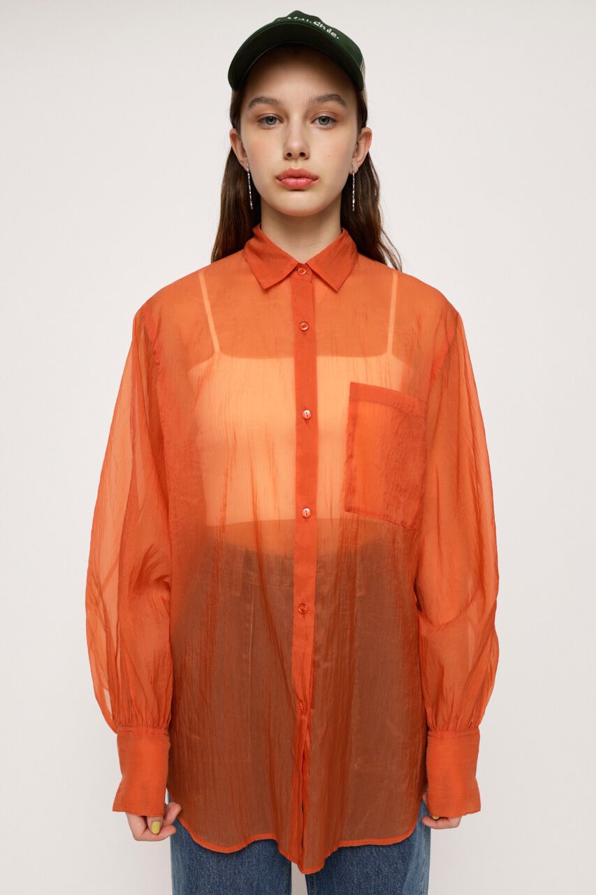 SLY「VOLUME SLEEVE SHEER シャツ」|シャツ・ブラウス|