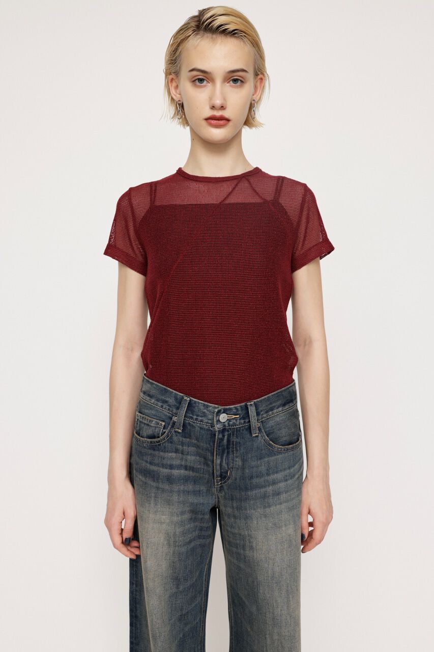 SLY「SHEER MESH Tシャツ」|Tシャツ・カットソー|D/RED3