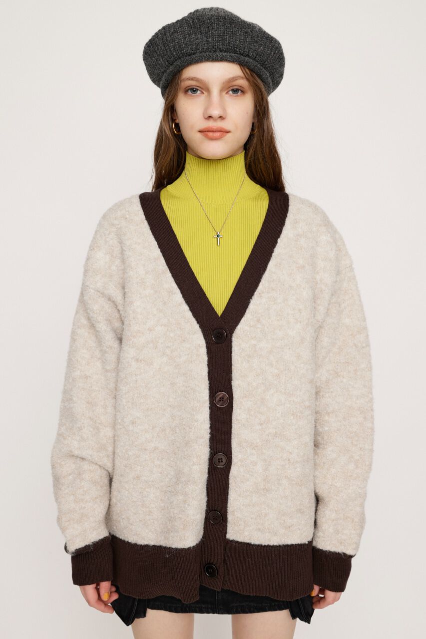 SLY「BI COLOR KNIT カーディガン」|カーディガン|