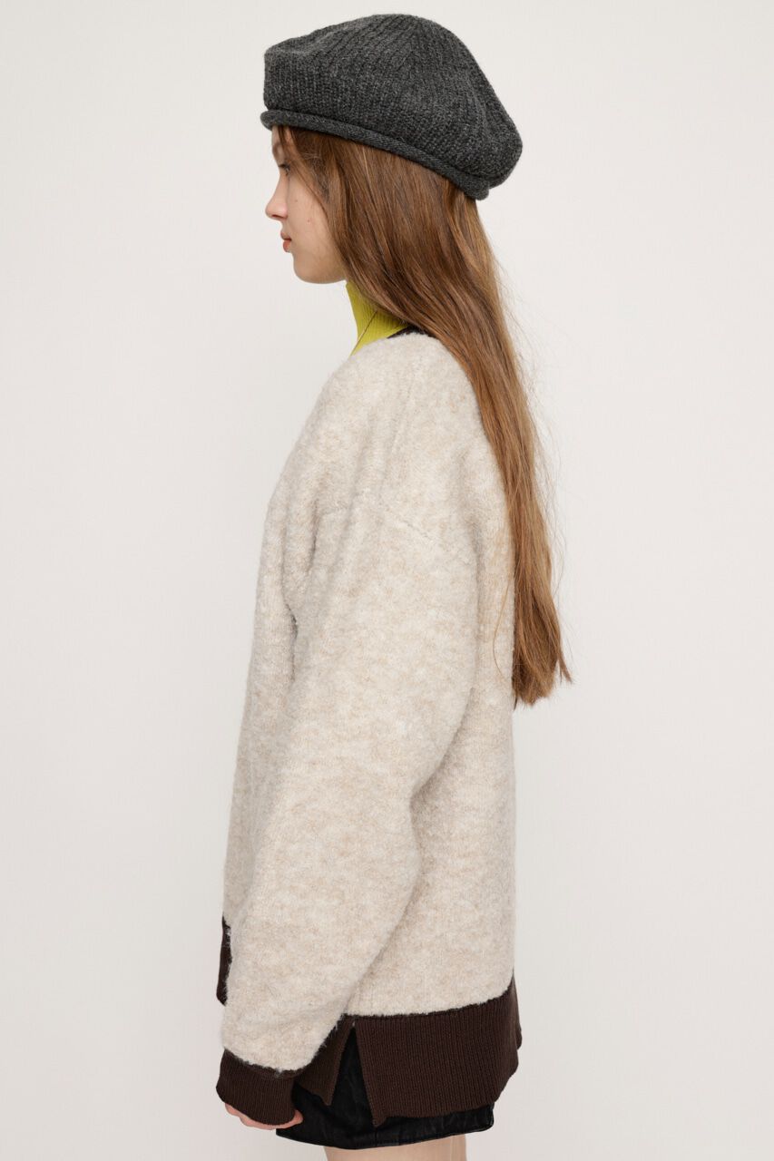 SLY「BI COLOR KNIT カーディガン」|カーディガン|