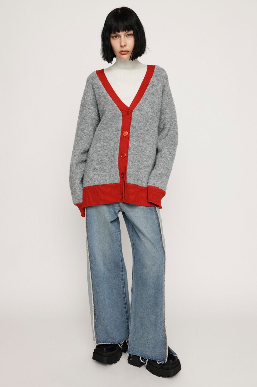 SLY「BI COLOR KNIT カーディガン」|カーディガン|