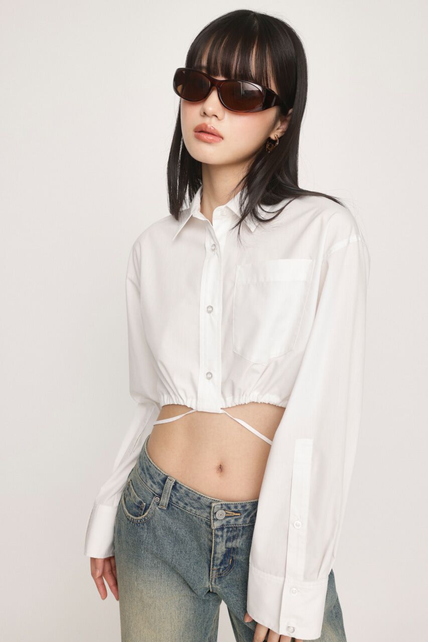 SLY「RIBBON CROP シャツ」|シャツ・ブラウス|
