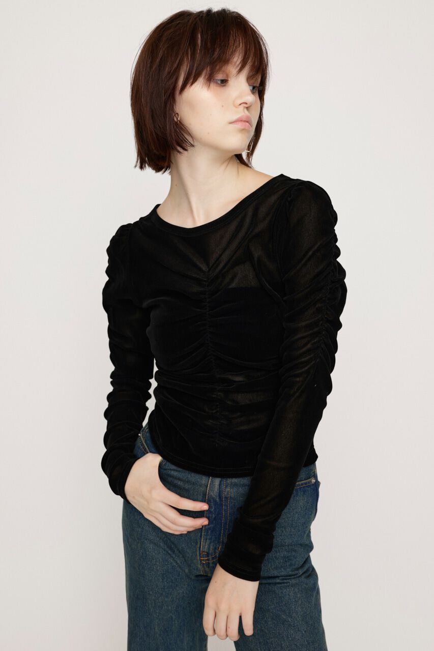 SLY「FRONT GATHER PUFF トップス」|Tシャツ・カットソー|