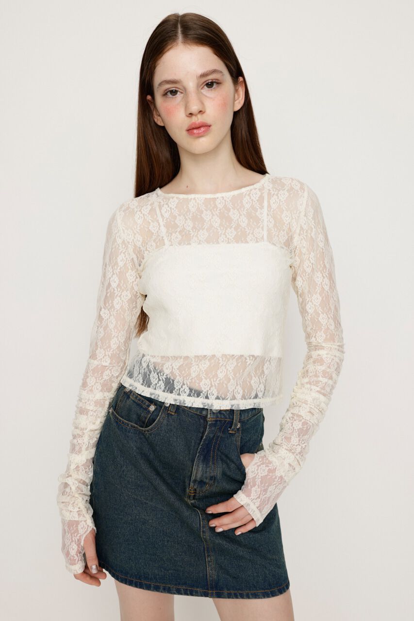 SLY「BASIC CUT LACE トップス」|Tシャツ・カットソー|
