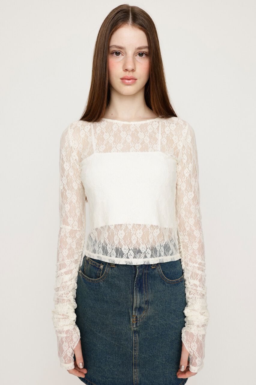 SLY「BASIC CUT LACE トップス」|Tシャツ・カットソー|